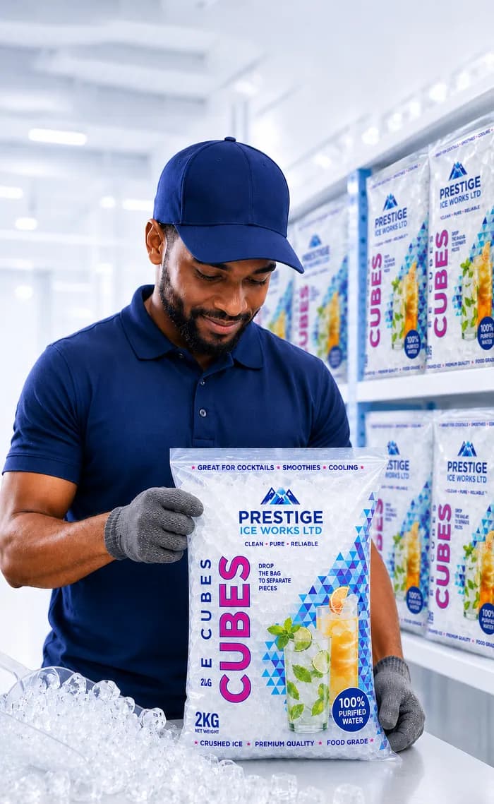 Packaged ice ready for business supply